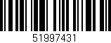 Código de barras (EAN, GTIN, SKU, ISBN): '51997431'