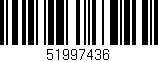 Código de barras (EAN, GTIN, SKU, ISBN): '51997436'