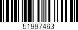 Código de barras (EAN, GTIN, SKU, ISBN): '51997463'