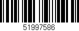 Código de barras (EAN, GTIN, SKU, ISBN): '51997586'