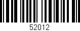 Código de barras (EAN, GTIN, SKU, ISBN): '52012'