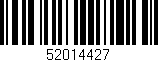 Código de barras (EAN, GTIN, SKU, ISBN): '52014427'