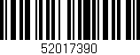 Código de barras (EAN, GTIN, SKU, ISBN): '52017390'