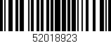 Código de barras (EAN, GTIN, SKU, ISBN): '52018923'