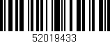 Código de barras (EAN, GTIN, SKU, ISBN): '52019433'