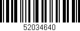 Código de barras (EAN, GTIN, SKU, ISBN): '52034640'