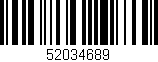 Código de barras (EAN, GTIN, SKU, ISBN): '52034689'