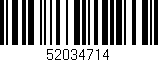 Código de barras (EAN, GTIN, SKU, ISBN): '52034714'