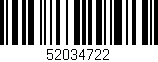 Código de barras (EAN, GTIN, SKU, ISBN): '52034722'