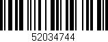 Código de barras (EAN, GTIN, SKU, ISBN): '52034744'