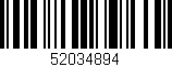 Código de barras (EAN, GTIN, SKU, ISBN): '52034894'