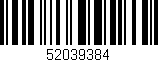 Código de barras (EAN, GTIN, SKU, ISBN): '52039384'