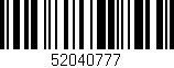 Código de barras (EAN, GTIN, SKU, ISBN): '52040777'