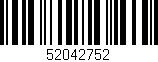 Código de barras (EAN, GTIN, SKU, ISBN): '52042752'