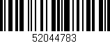 Código de barras (EAN, GTIN, SKU, ISBN): '52044783'