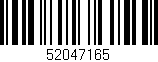 Código de barras (EAN, GTIN, SKU, ISBN): '52047165'