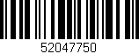 Código de barras (EAN, GTIN, SKU, ISBN): '52047750'