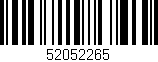 Código de barras (EAN, GTIN, SKU, ISBN): '52052265'