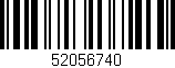 Código de barras (EAN, GTIN, SKU, ISBN): '52056740'