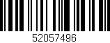 Código de barras (EAN, GTIN, SKU, ISBN): '52057496'