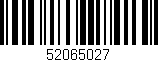 Código de barras (EAN, GTIN, SKU, ISBN): '52065027'