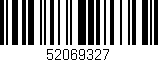 Código de barras (EAN, GTIN, SKU, ISBN): '52069327'