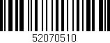 Código de barras (EAN, GTIN, SKU, ISBN): '52070510'