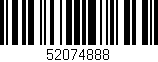Código de barras (EAN, GTIN, SKU, ISBN): '52074888'