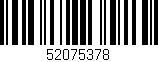 Código de barras (EAN, GTIN, SKU, ISBN): '52075378'