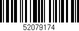 Código de barras (EAN, GTIN, SKU, ISBN): '52079174'