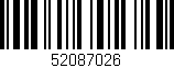 Código de barras (EAN, GTIN, SKU, ISBN): '52087026'