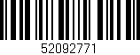 Código de barras (EAN, GTIN, SKU, ISBN): '52092771'