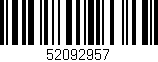 Código de barras (EAN, GTIN, SKU, ISBN): '52092957'