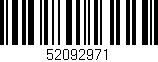 Código de barras (EAN, GTIN, SKU, ISBN): '52092971'