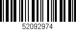 Código de barras (EAN, GTIN, SKU, ISBN): '52092974'