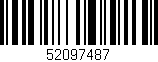 Código de barras (EAN, GTIN, SKU, ISBN): '52097487'