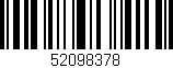 Código de barras (EAN, GTIN, SKU, ISBN): '52098378'