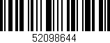 Código de barras (EAN, GTIN, SKU, ISBN): '52098644'