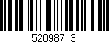 Código de barras (EAN, GTIN, SKU, ISBN): '52098713'