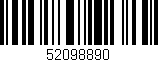 Código de barras (EAN, GTIN, SKU, ISBN): '52098890'