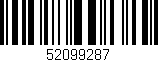 Código de barras (EAN, GTIN, SKU, ISBN): '52099287'