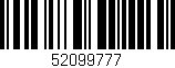 Código de barras (EAN, GTIN, SKU, ISBN): '52099777'