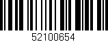 Código de barras (EAN, GTIN, SKU, ISBN): '52100654'
