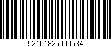 Código de barras (EAN, GTIN, SKU, ISBN): '52101825000534'