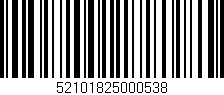 Código de barras (EAN, GTIN, SKU, ISBN): '52101825000538'