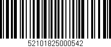 Código de barras (EAN, GTIN, SKU, ISBN): '52101825000542'