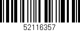 Código de barras (EAN, GTIN, SKU, ISBN): '52116357'