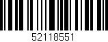 Código de barras (EAN, GTIN, SKU, ISBN): '52118551'