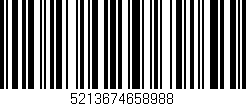 Código de barras (EAN, GTIN, SKU, ISBN): '5213674658988'