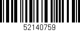 Código de barras (EAN, GTIN, SKU, ISBN): '52140759'